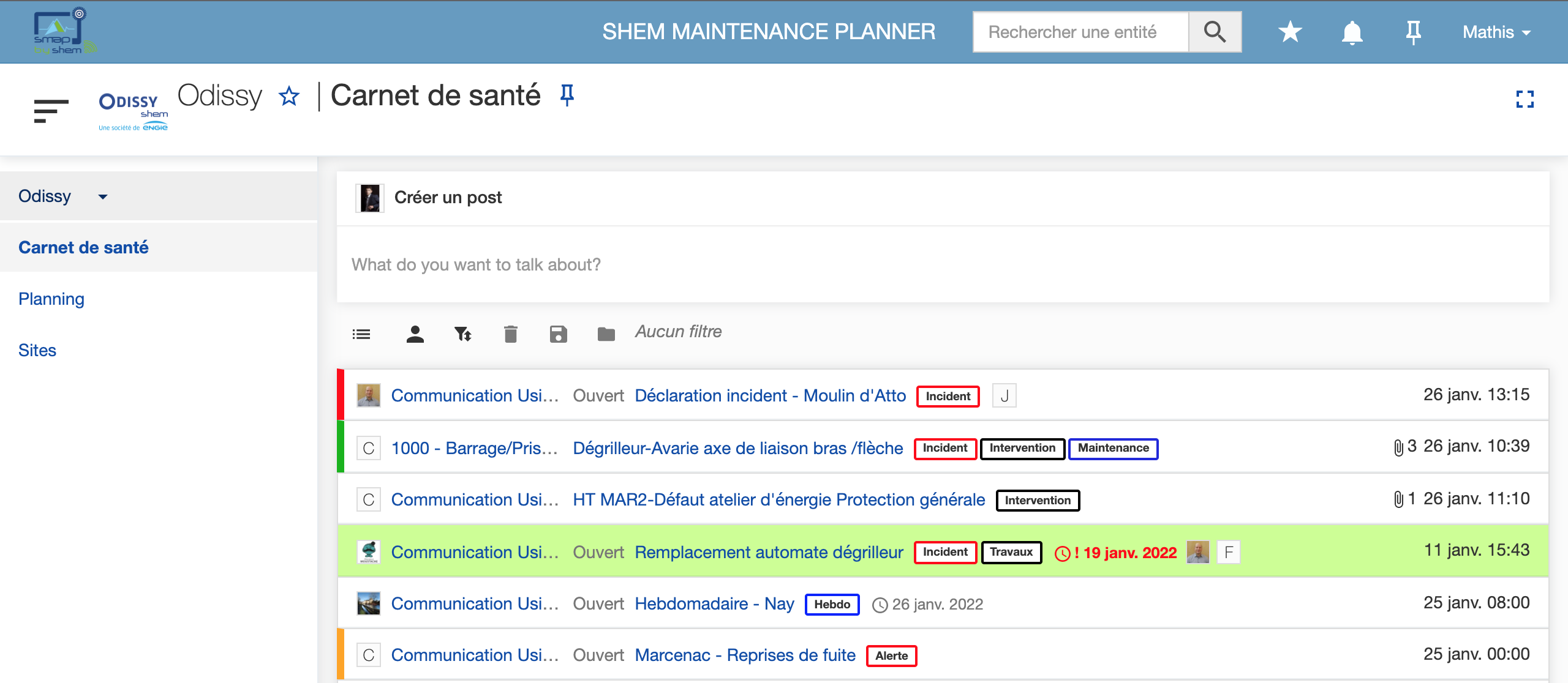 application de maintenance connectée pour les usines hydroélectriques
